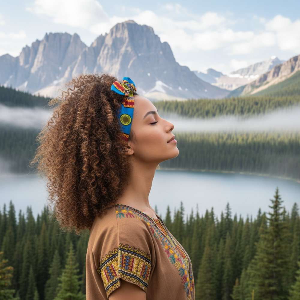 非洲花布髮帶(無鋼絲)百變造型 民族風 可自行造型-細節圖2