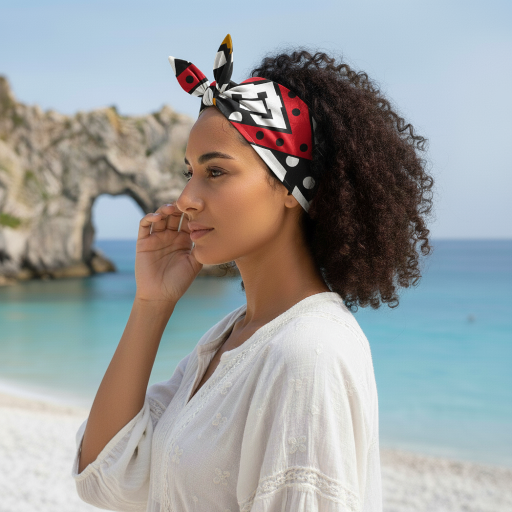 非洲花布髮帶(無鋼絲)百變造型 民族風 可自行造型-細節圖5