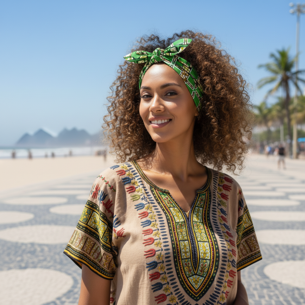 非洲花布髮帶(無鋼絲)百變造型 民族風 可自行造型-細節圖7