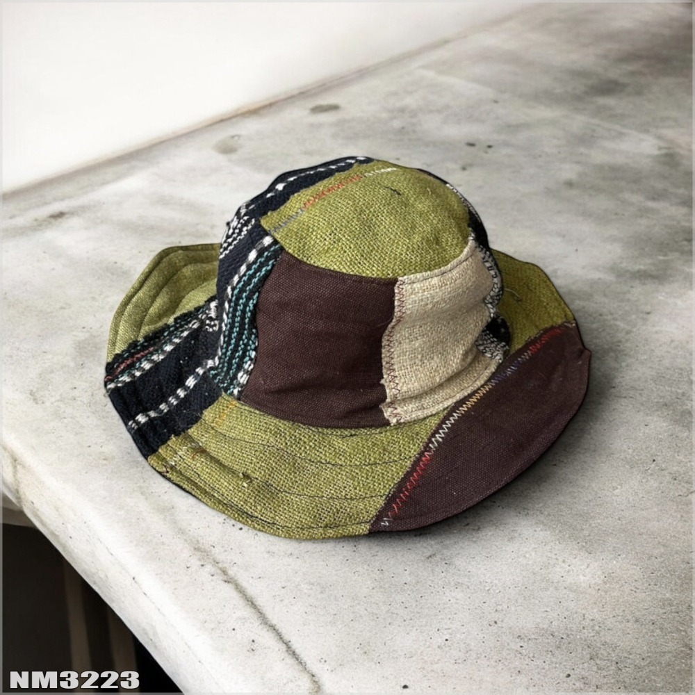 尼泊爾手工帽-拼布 織布手作 純手工 獨一無二 尼藏文化圖騰 具藝術收藏 非原民風-細節圖8