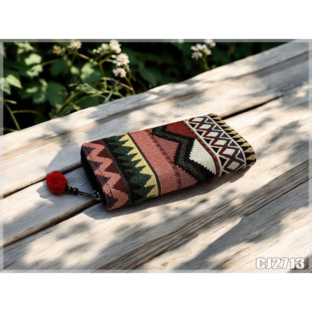 清邁織布立體長夾 泰北少數民族 手工布夾 波西米亞手工 戀戀異國風 現貨不用等-規格圖8