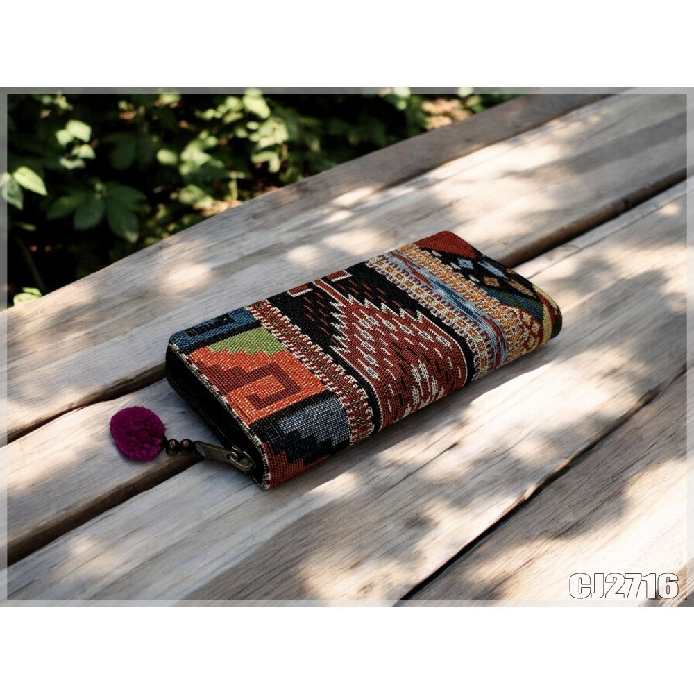 清邁織布立體長夾 泰北少數民族 手工布夾 波西米亞手工 戀戀異國風 現貨不用等-規格圖8