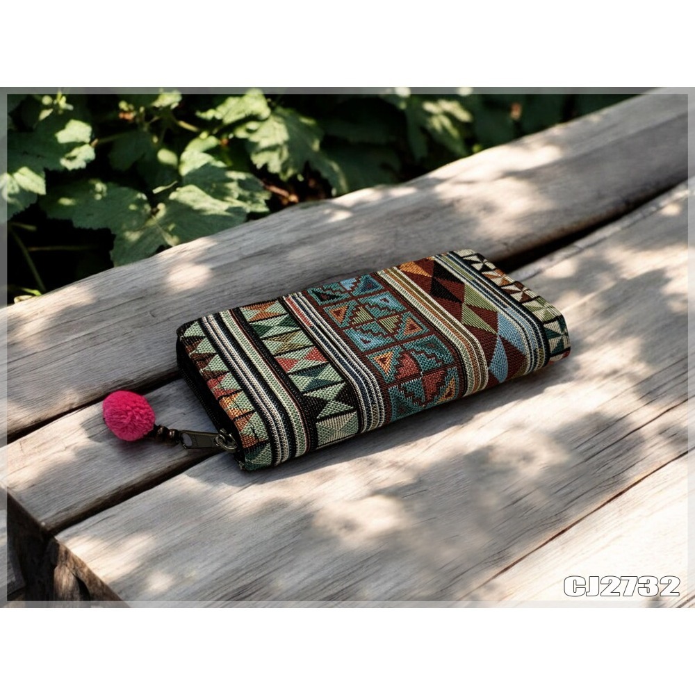 清邁織布立體長夾 泰北少數民族 手工布夾 波西米亞手工 戀戀異國風 現貨不用等-規格圖8