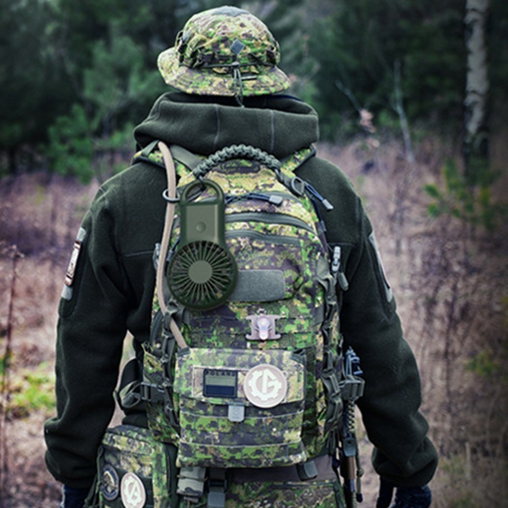 衝銷量送耳機⚡️登山扣迷你風扇 會發光 超強勁USB風扇 掛包包吊飾 小風扇 隨身風扇 超強續航 迷你風扇手持風扇2吋-細節圖7