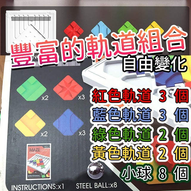 下單送小禮⚡ 【現貨】益智積木軌道遊戲 檢驗合格 積木迷宮 益智玩具 學習 教具 築路迷宮 思維邏輯 邏輯訓練軌道積木-細節圖3