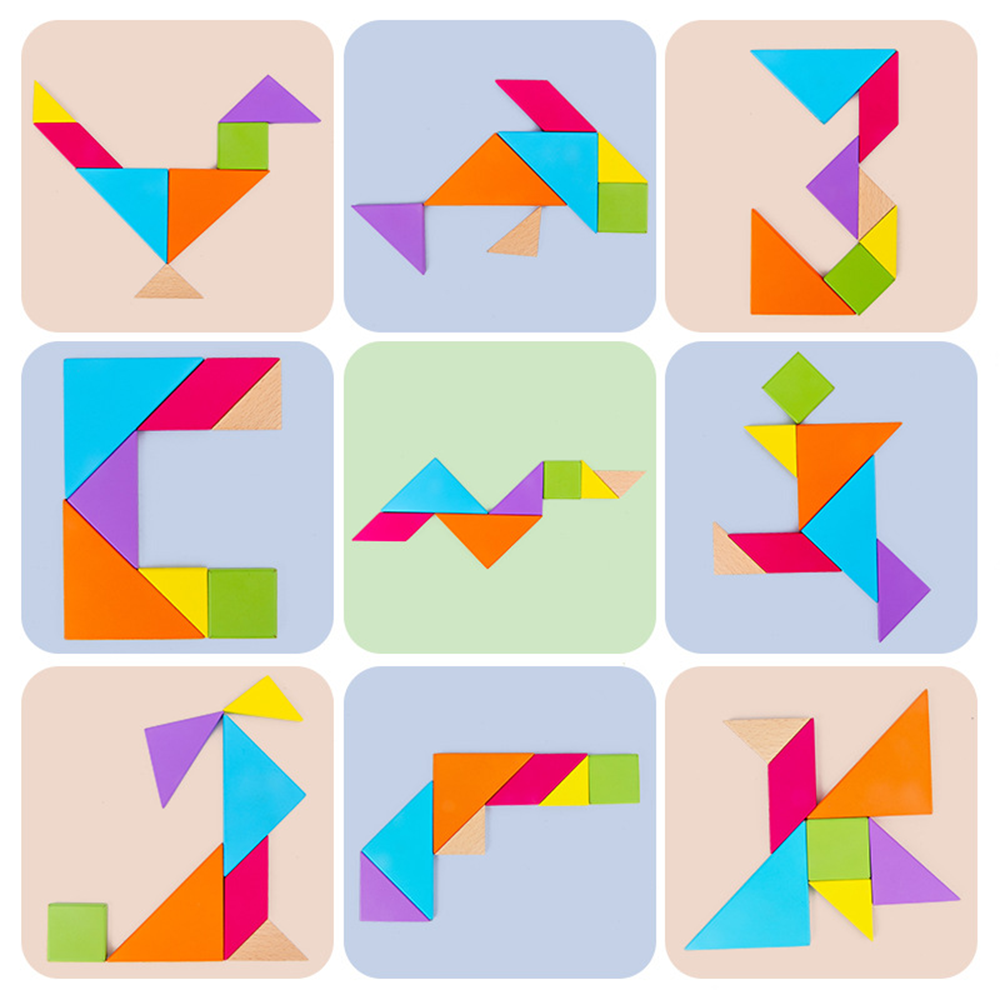 木製七巧板⚡️邦妮⚡️彩虹七巧板【台灣現貨 檢驗合格 】教具 益智 拼圖 啟蒙 益智拼圖 益智玩具 智能開發 益智積木-細節圖10