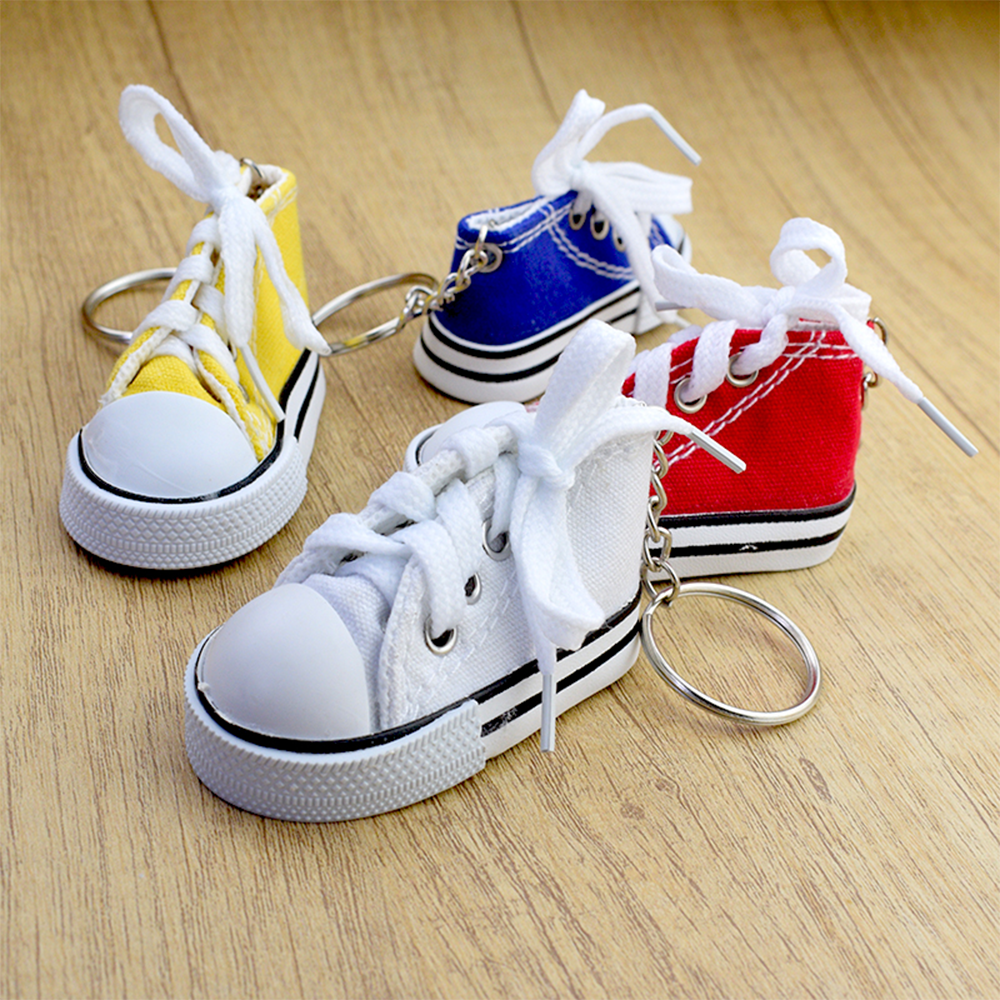 帆布鞋鎖匙圈⚡️邦妮【台灣現貨】經典帆布鞋 個性 鑰匙圈 迷你鞋 小鞋 造型鑰匙圈 可愛 迷你 帆布 鑰匙扣 潮流-細節圖5