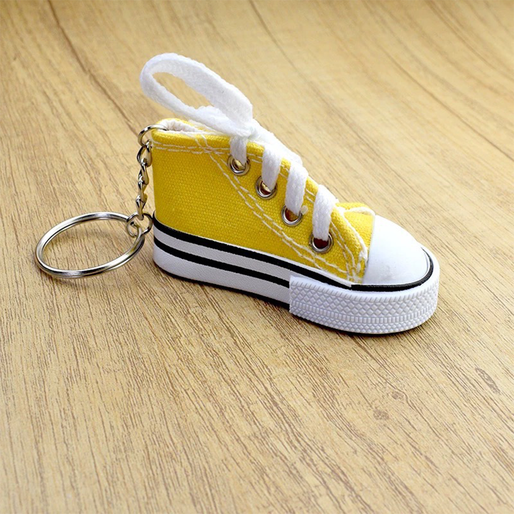 帆布鞋鎖匙圈⚡️邦妮【台灣現貨】經典帆布鞋 個性 鑰匙圈 迷你鞋 小鞋 造型鑰匙圈 可愛 迷你 帆布 鑰匙扣 潮流-規格圖5