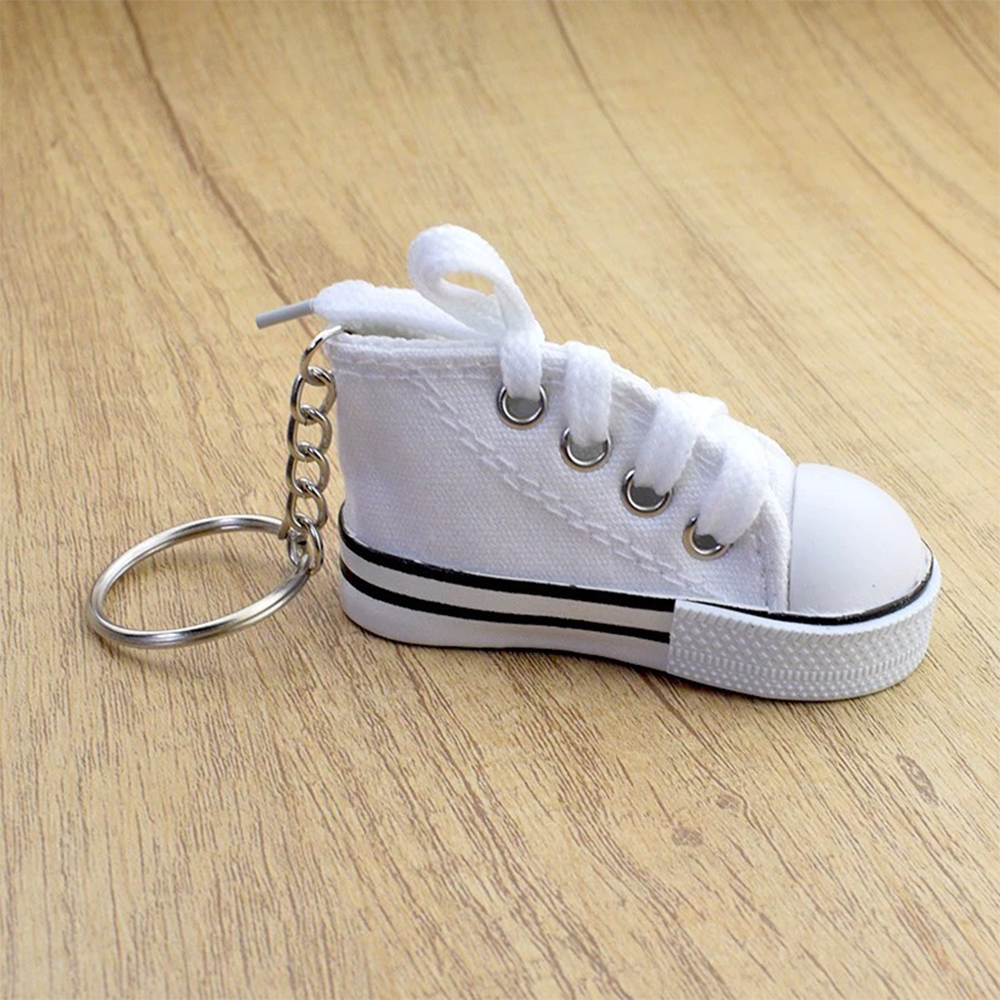 帆布鞋鎖匙圈⚡️邦妮【台灣現貨】經典帆布鞋 個性 鑰匙圈 迷你鞋 小鞋 造型鑰匙圈 可愛 迷你 帆布 鑰匙扣 潮流-規格圖5
