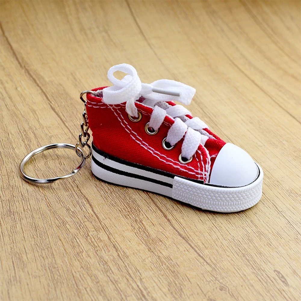 帆布鞋鎖匙圈-紅色
