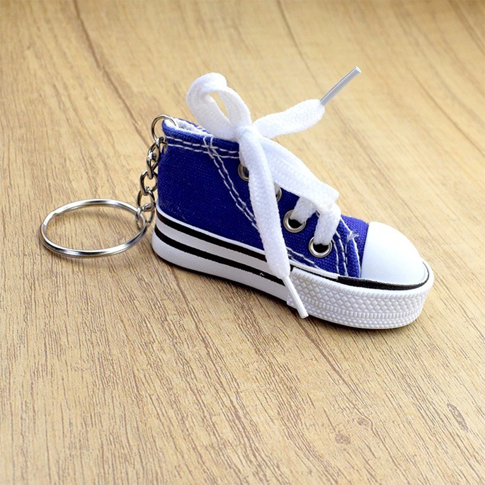 帆布鞋鎖匙圈-藍色