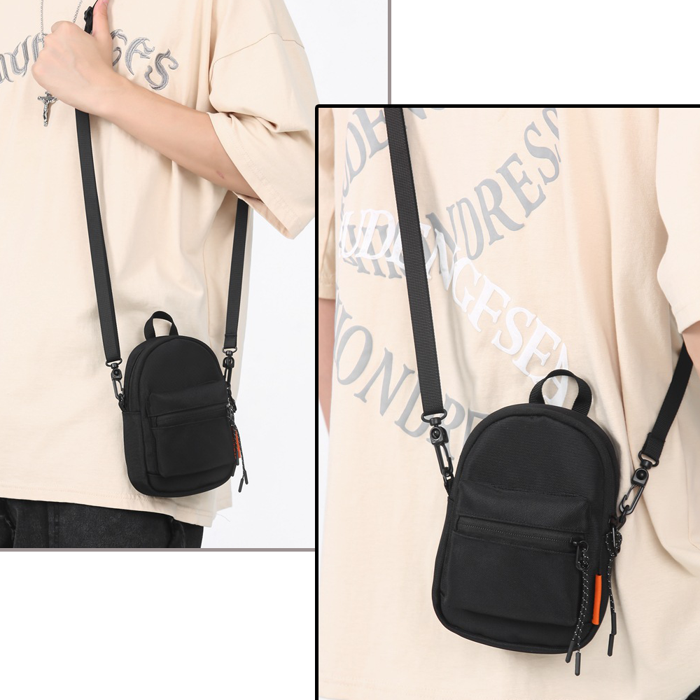 簡約日系小包⚡️邦妮【台灣現貨】側背小帥包 情侶款 斜背包 男包 女包 小廢包 側背包 小背包 學院風 簡約 百搭好搭-細節圖8
