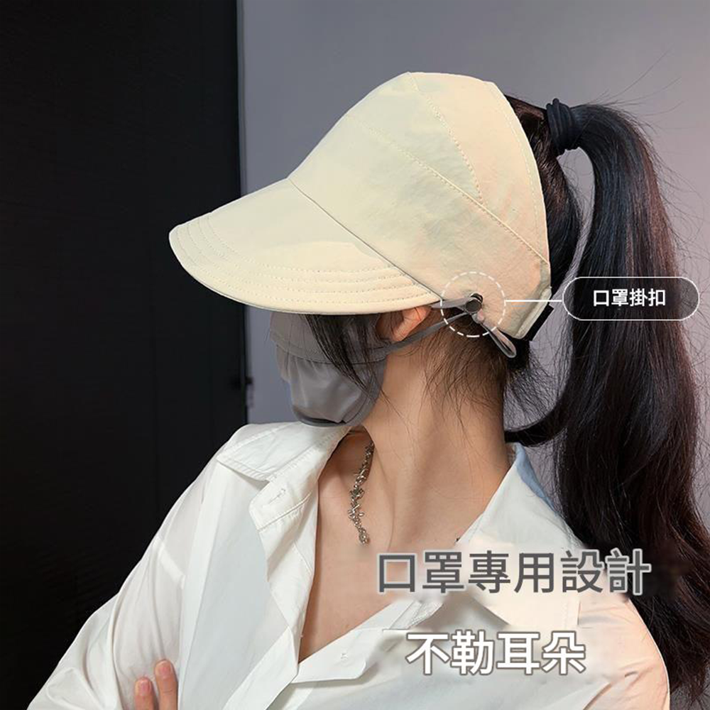 小臉空頂防曬帽⚡️邦妮⚡️遮陽帽抗uv 春夏秋百搭 鴨舌漁夫帽 鴨舌帽女 遮陽帽女防曬帽子 太陽帽 鴨舌帽 遮陽-細節圖6