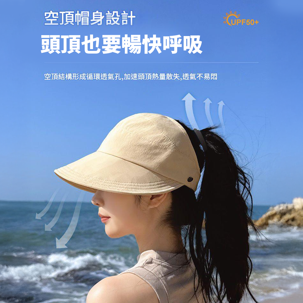 小臉空頂防曬帽⚡️邦妮⚡️遮陽帽抗uv 春夏秋百搭 鴨舌漁夫帽 鴨舌帽女 遮陽帽女防曬帽子 太陽帽 鴨舌帽 遮陽-細節圖7