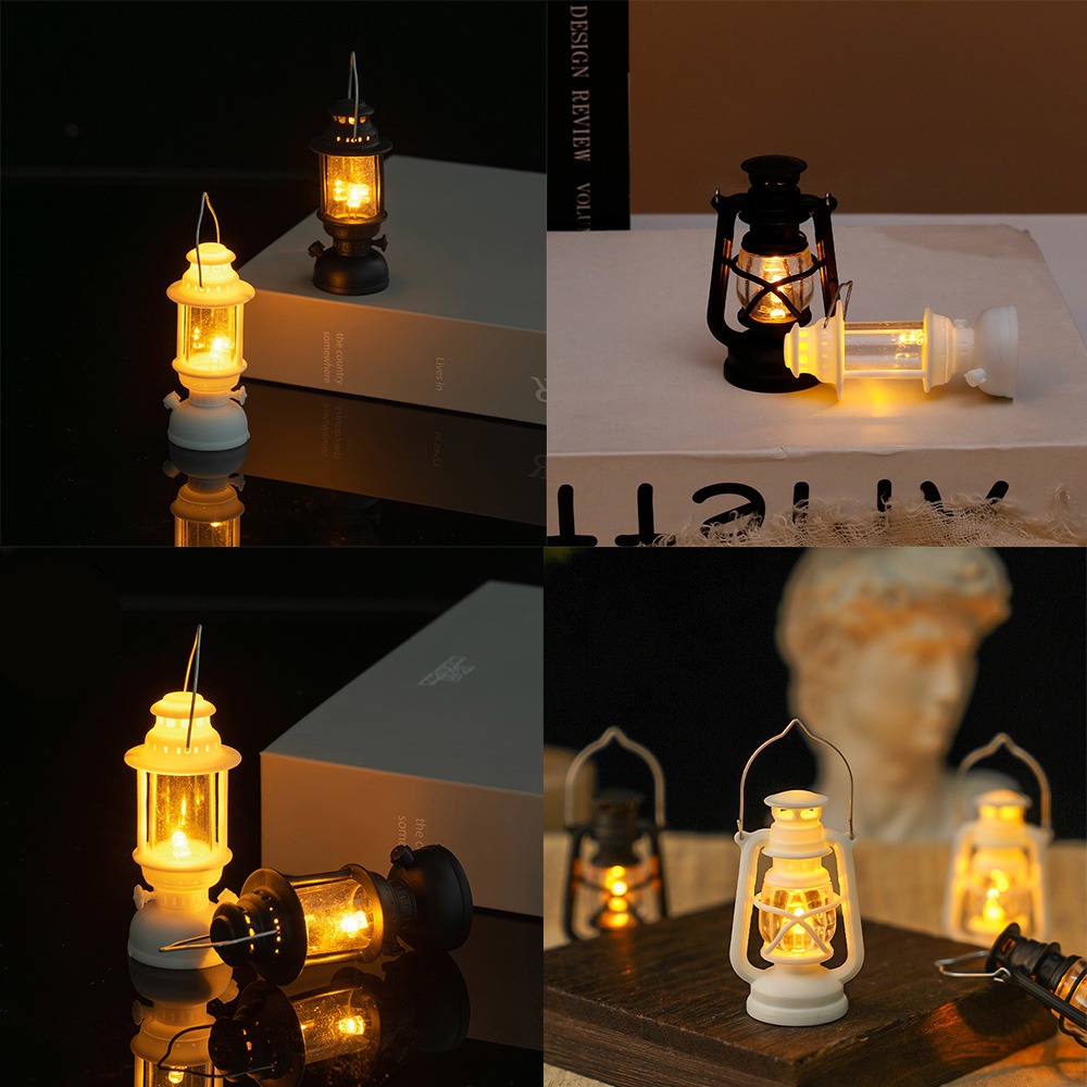 迷你復古仿真煤油燈⚡️邦妮⚡️LED迷你燈 小宮燈 小油燈 微縮 電子蠟燭灯 裝飾 懷舊擺飾 拍照道具 燈 擺拍 擺件-細節圖7