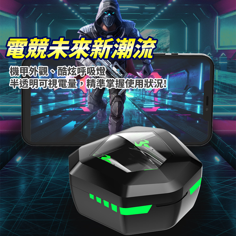 RONEVER向聯 機甲電競藍牙耳機⚡️邦妮⚡️藍牙5.1  真無線藍牙耳機 電競耳機 遊戲耳機 降躁耳機-細節圖6