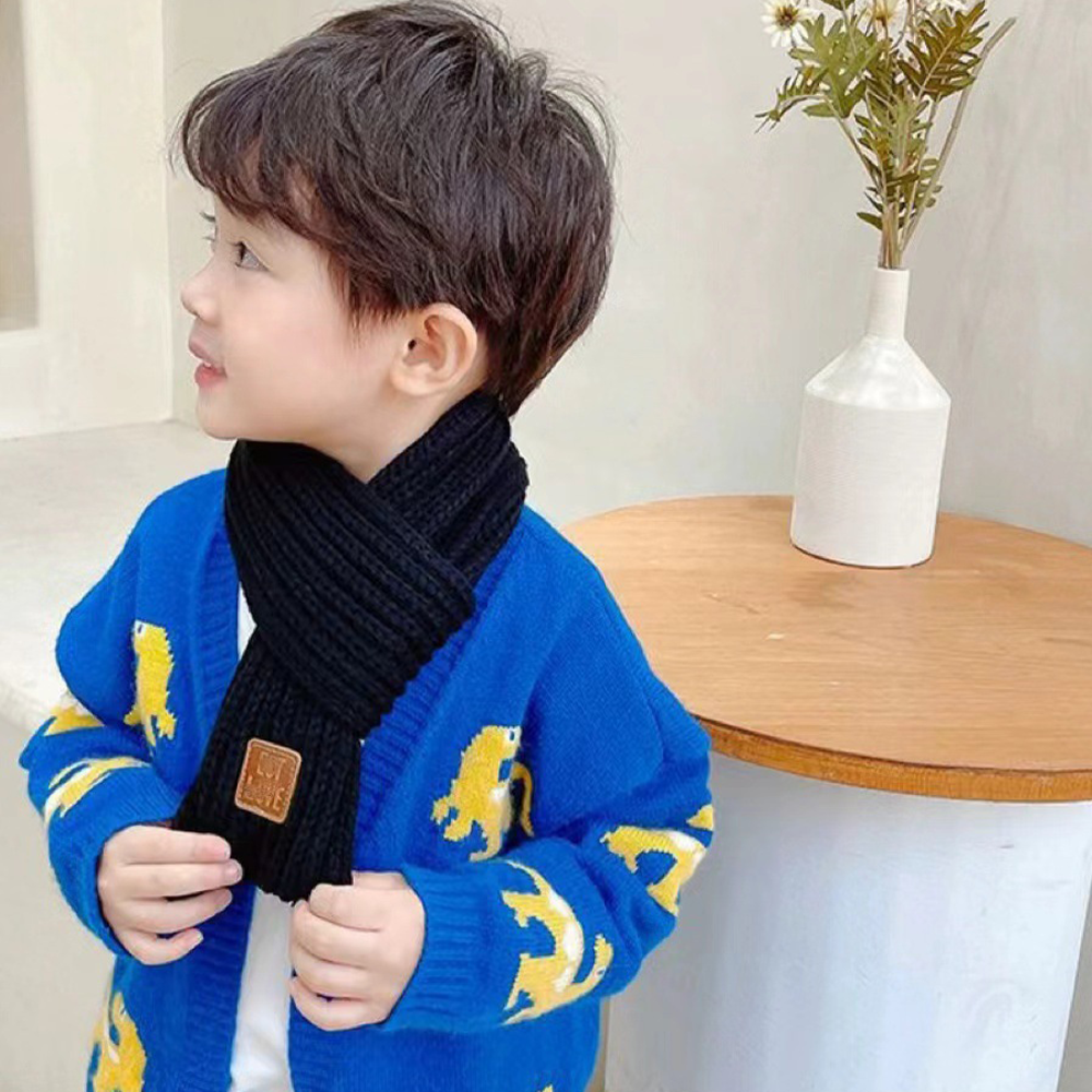 兒童圍巾 純色⚡️邦妮【台灣現貨】秋冬季兒童圍巾 保暖加厚小圍巾 兒童針織圍脖 韓版兒童圍巾 兒童圍巾 親子圍巾 絨毛-細節圖10