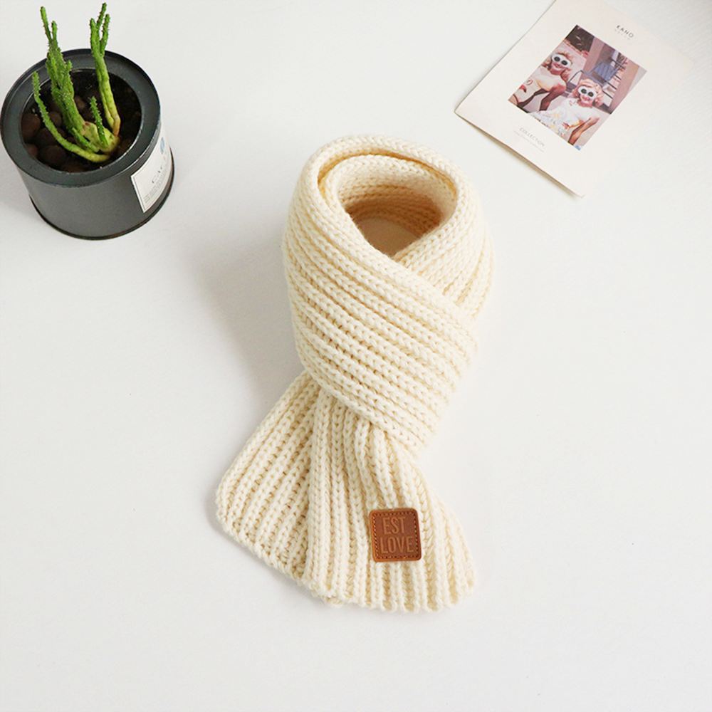 兒童圍巾-米白色