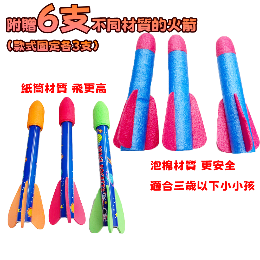 腳踩火箭⚡️邦妮【現貨】檢驗合格 飛天火箭 沖天火箭炮 兒童發光玩具 戶外露營遊戲 親子互動 公園運動教具 趣味-細節圖5