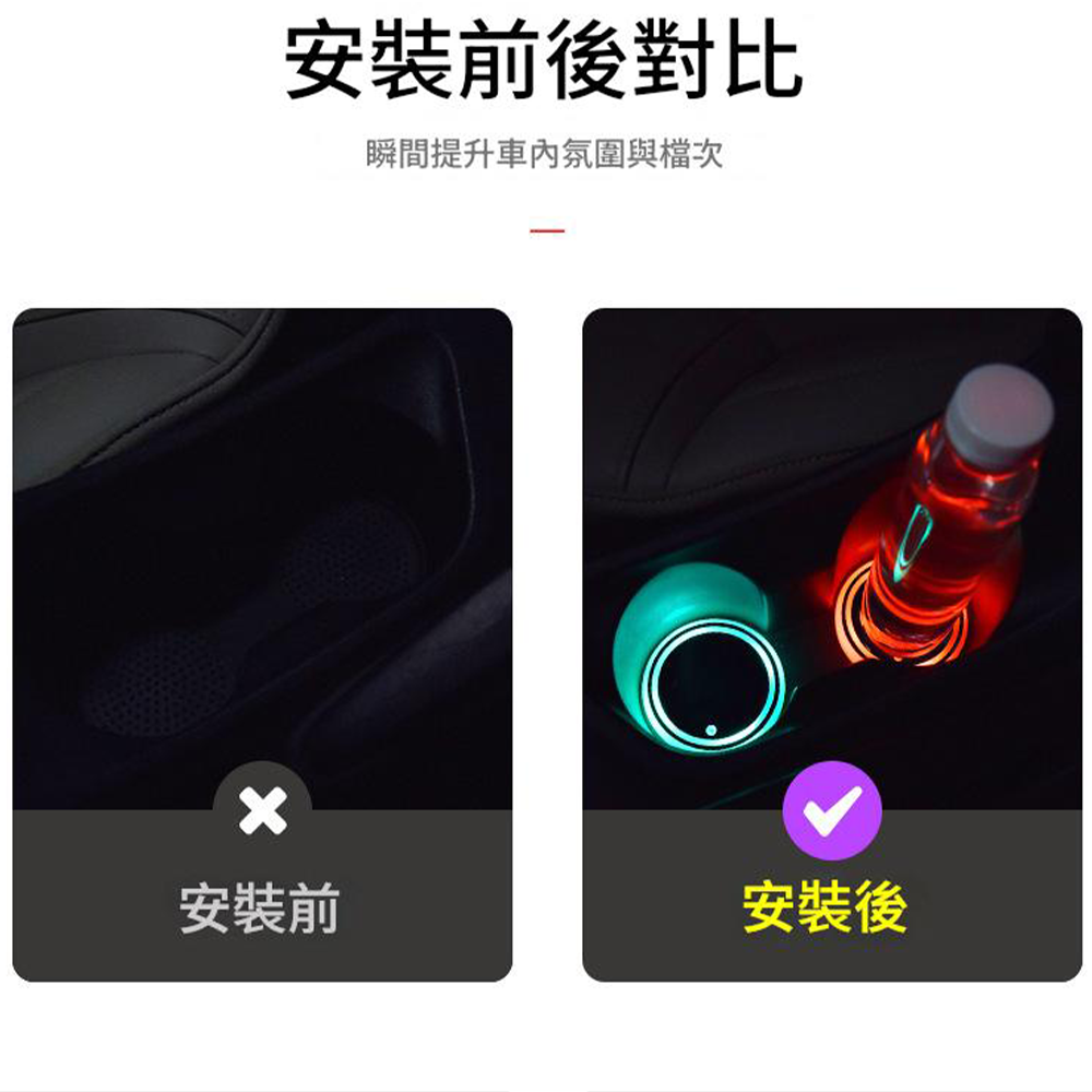 智能七彩發光水杯墊⚡️邦妮【現貨】LED七彩杯墊 車用裝飾 車内燈 高球杯highball 酒吧裝飾 調酒裝飾 調酒組-細節圖7