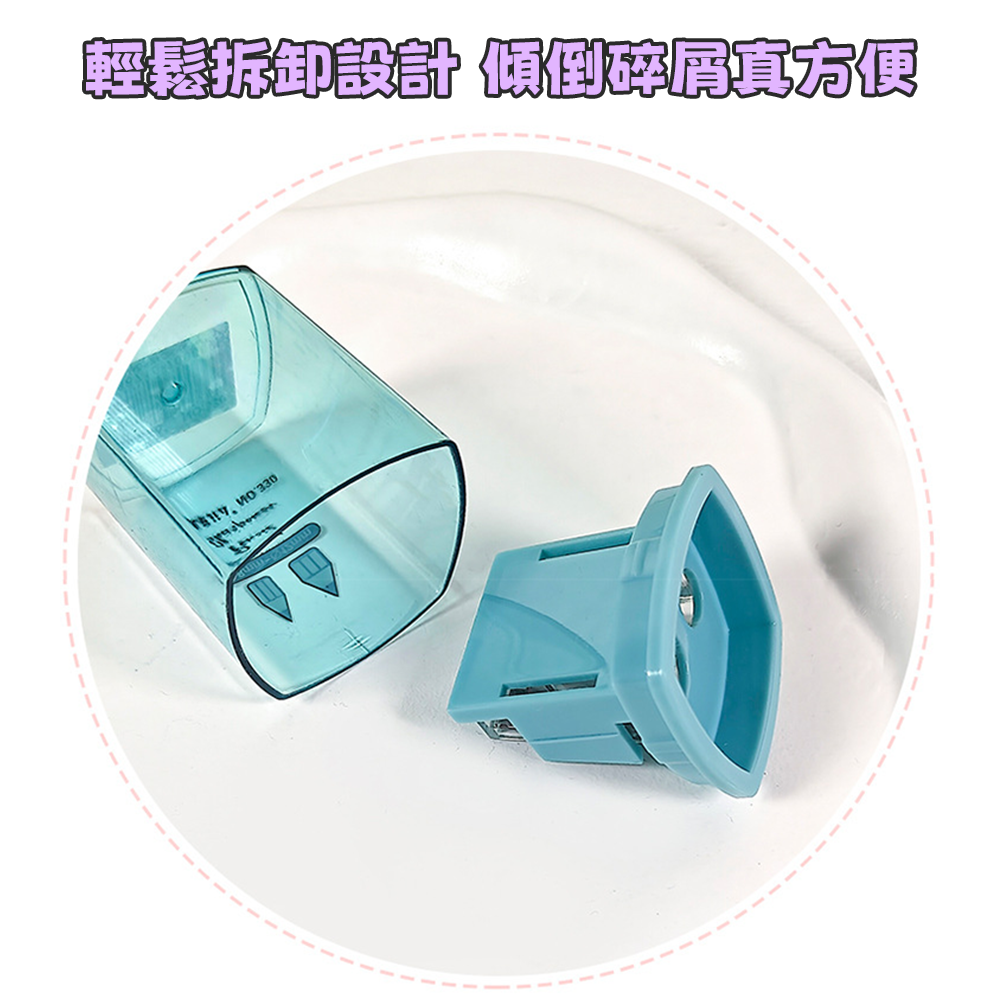 迷你削鉛筆機 雙孔 大三角鉛筆也能削⚡️邦妮【現貨】迷你雙孔削鉛筆器 削筆器 削鉛筆機 削筆器 卷筆刀 削鉛筆刀-細節圖8