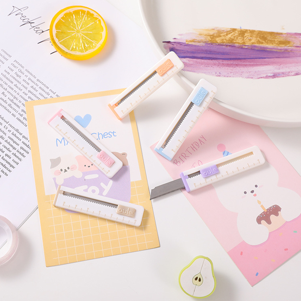 帶尺迷你美工刀⚡️邦妮【現貨】SK5 拆包裹拆箱刀 拆信刀 便攜式小號刀片 迷你美工刀 便攜隨身 小刀子 辦公用品文具-細節圖6