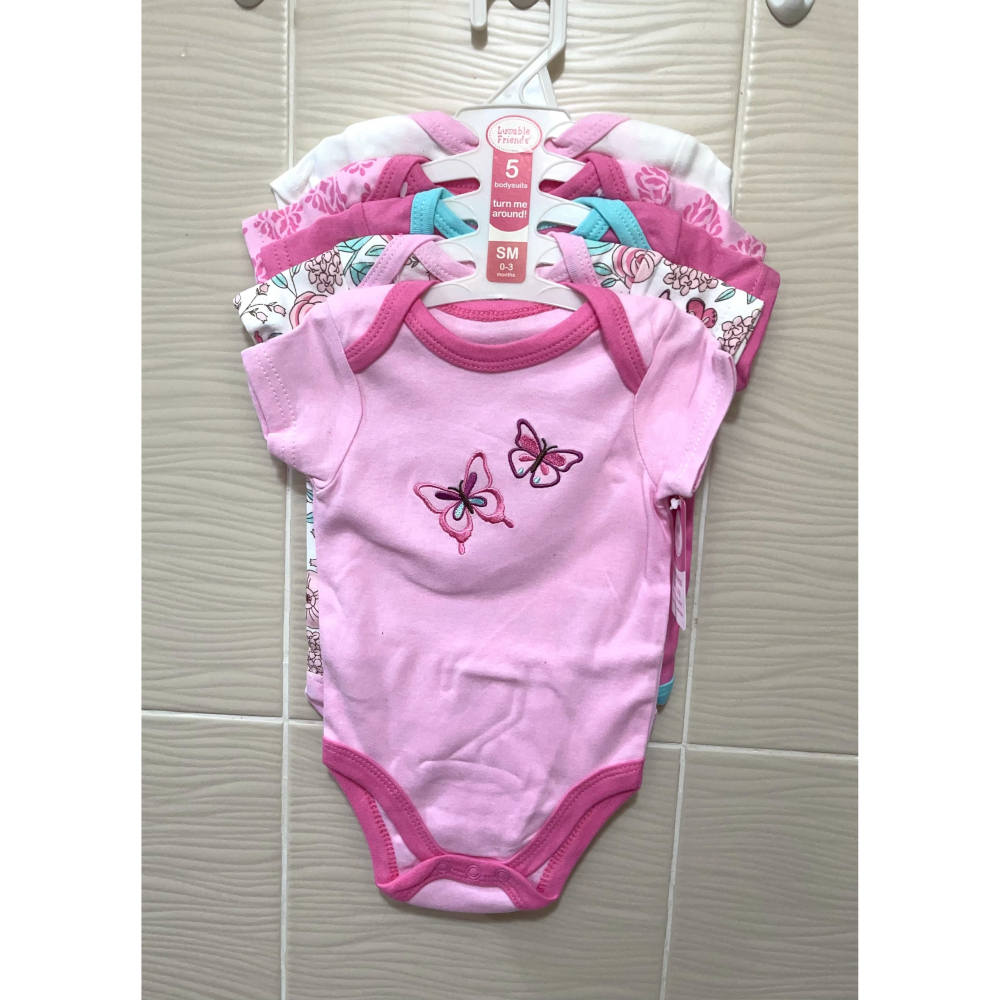 女寶長袖短包屁衣五件套 彌月禮盒-細節圖3