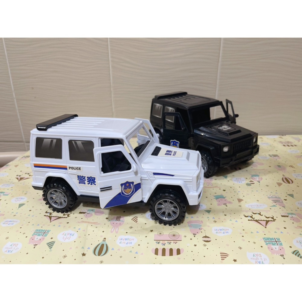 爆款大越野警車模型慣性滑行兒童工程車玩具四䮠耐摔 男孩禮物   ( 無盒子 )-規格圖4