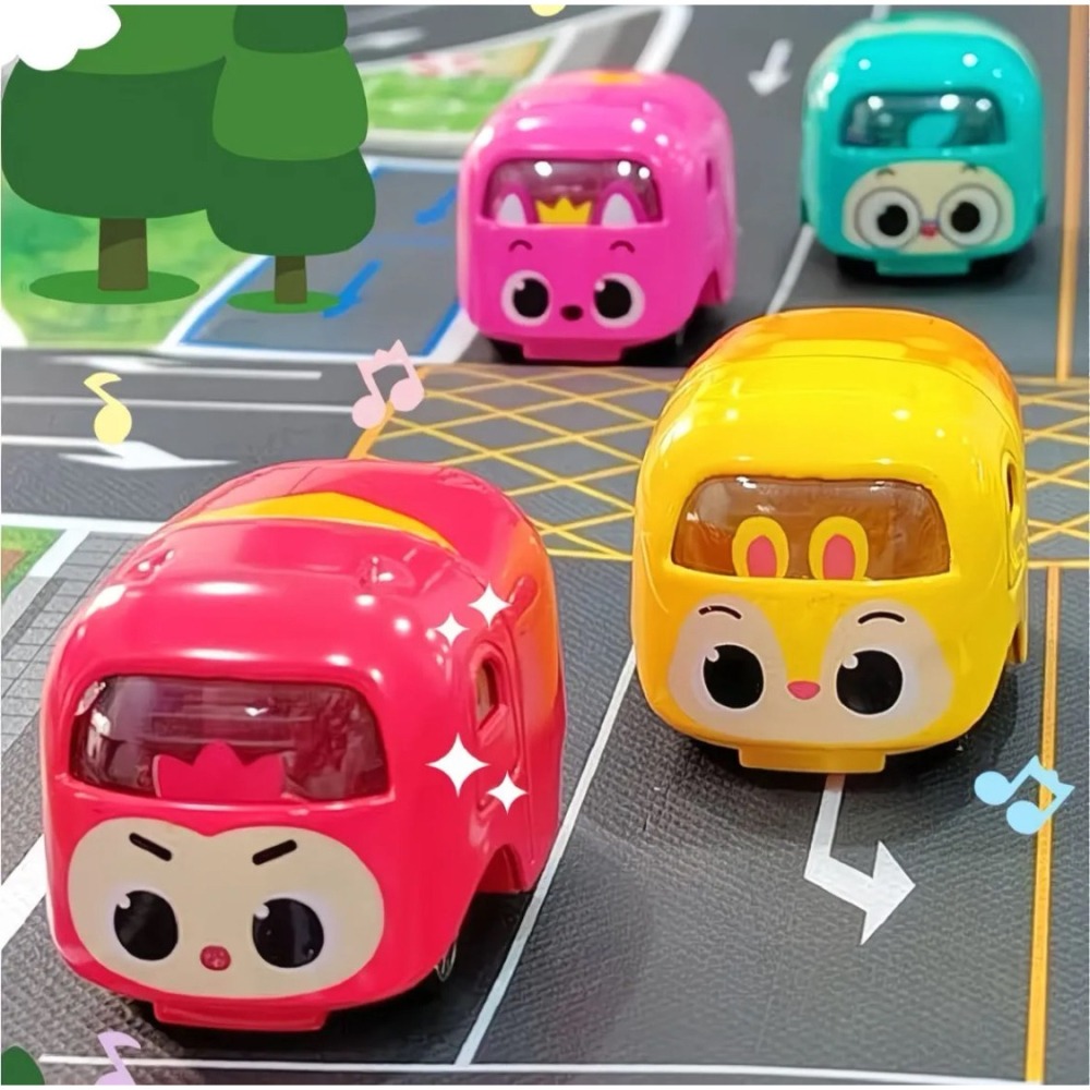 正版碰碰狐🦊鯊魚寶寶鋁合金玩具車迷你疊疊車-細節圖3