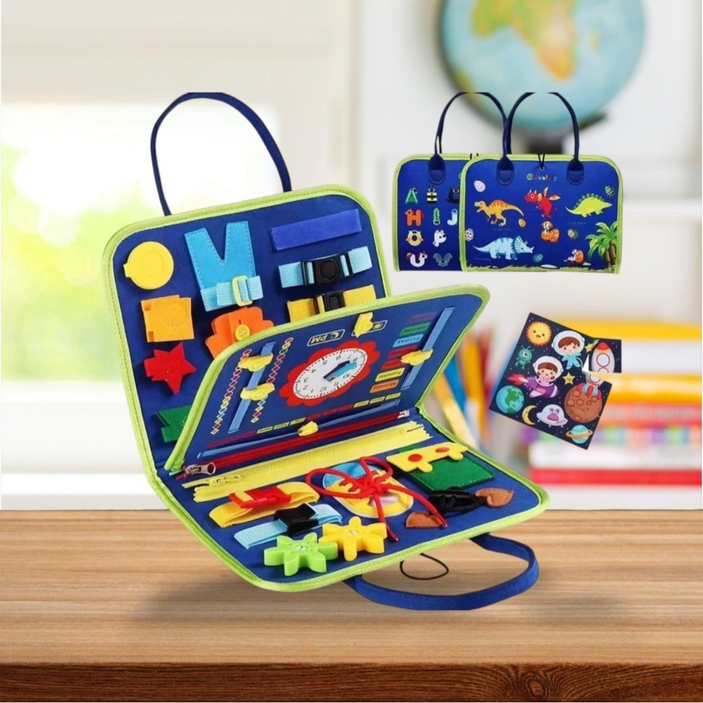 蒙特梭利教具 可折疊忙碌板 感官玩具教具 學習玩具-規格圖5