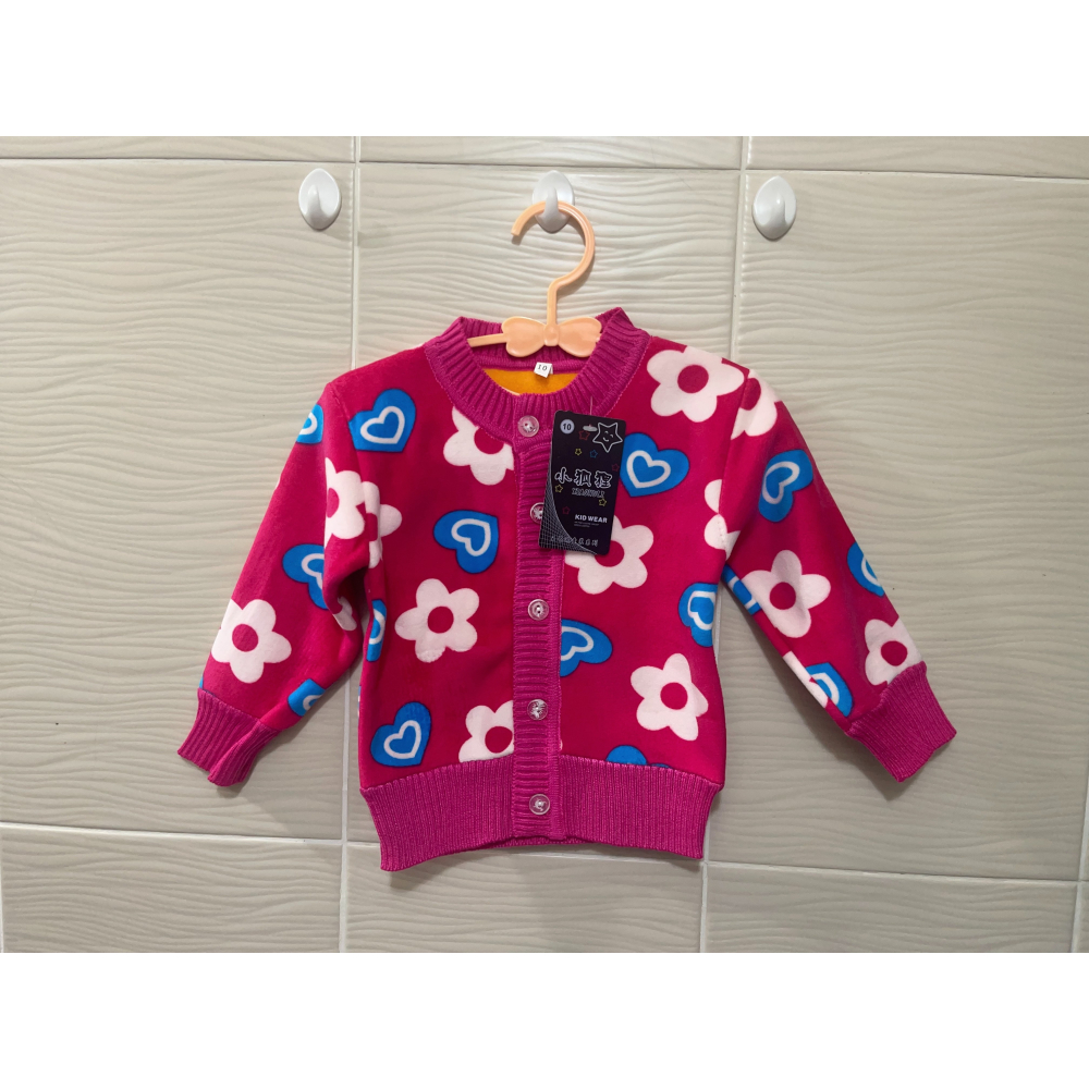 男女童 針織刷絨外套-細節圖3