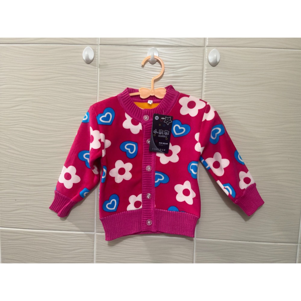 男女童 針織刷絨外套-規格圖3