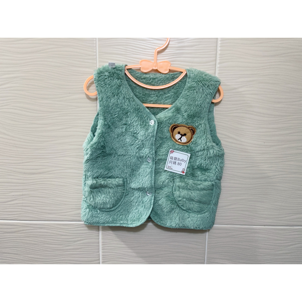 男女寶寶 毛絨保暖背心  適合 秋冬-細節圖4