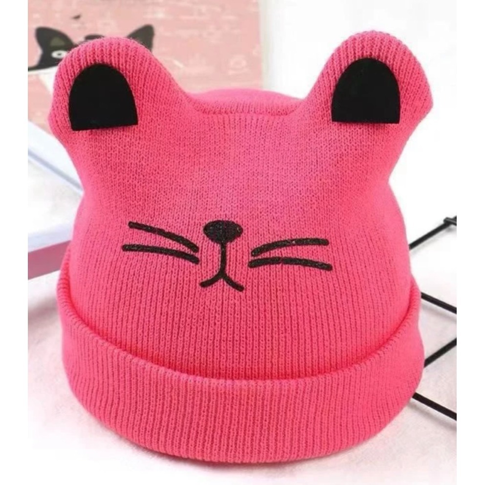 寶寶貓咪針織帽  秋冬款-規格圖7