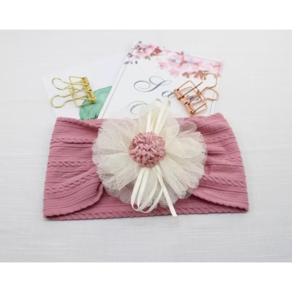 女寶 法式髮帶大花朵-細節圖4