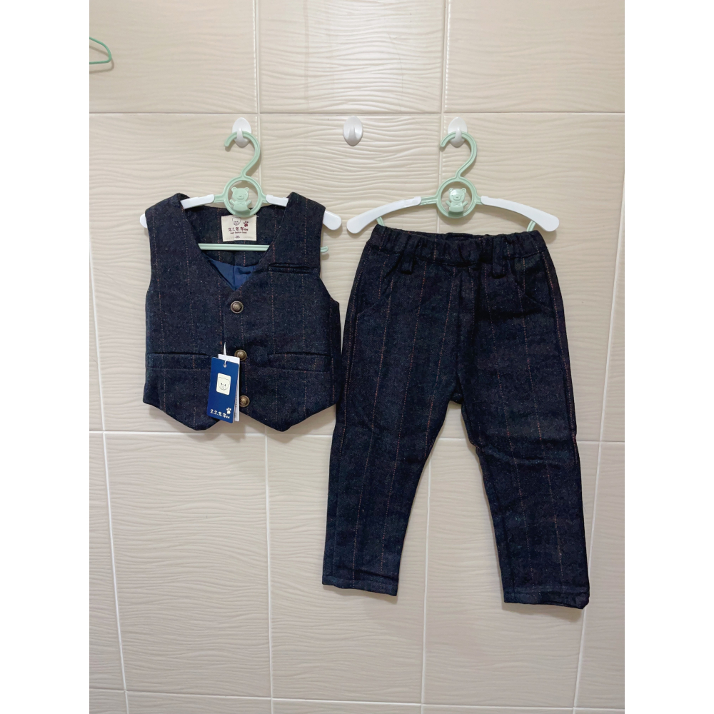 男童 紳士套裝  兩件套 ( 背心 + 長褲 )-細節圖3