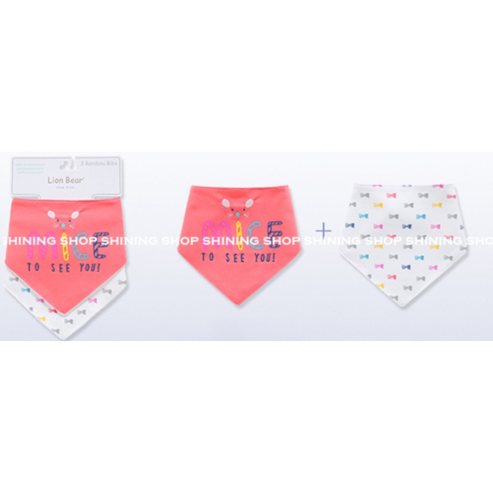 新生兒👶嬰幼兒 兩件組 純棉圍兜兜   一組2條-細節圖4