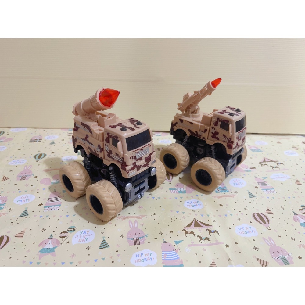 兒童雙慣性玩具仿真工程軍事消防環衛車隊特技旋轉四驅越野車 360度翻轉-細節圖2