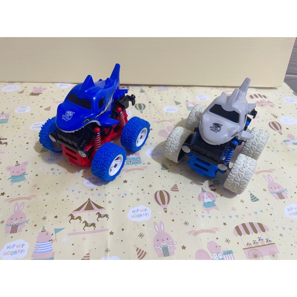 兒童雙慣性玩具仿真工程軍事消防環衛車隊特技旋轉四驅越野車 360度翻轉-細節圖3