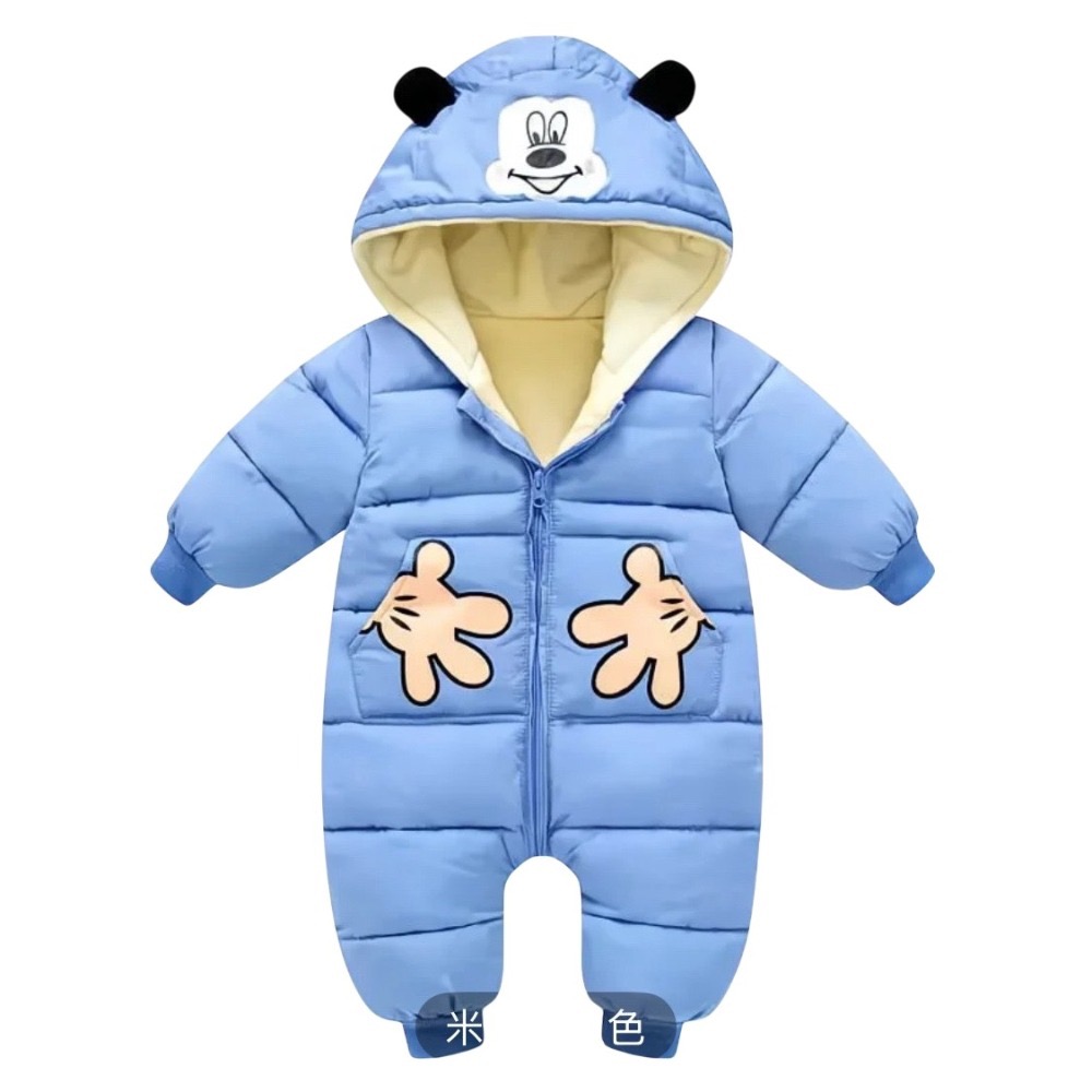 嬰幼兒 米奇男女寶連體衣 加絨加厚哈衣-規格圖5