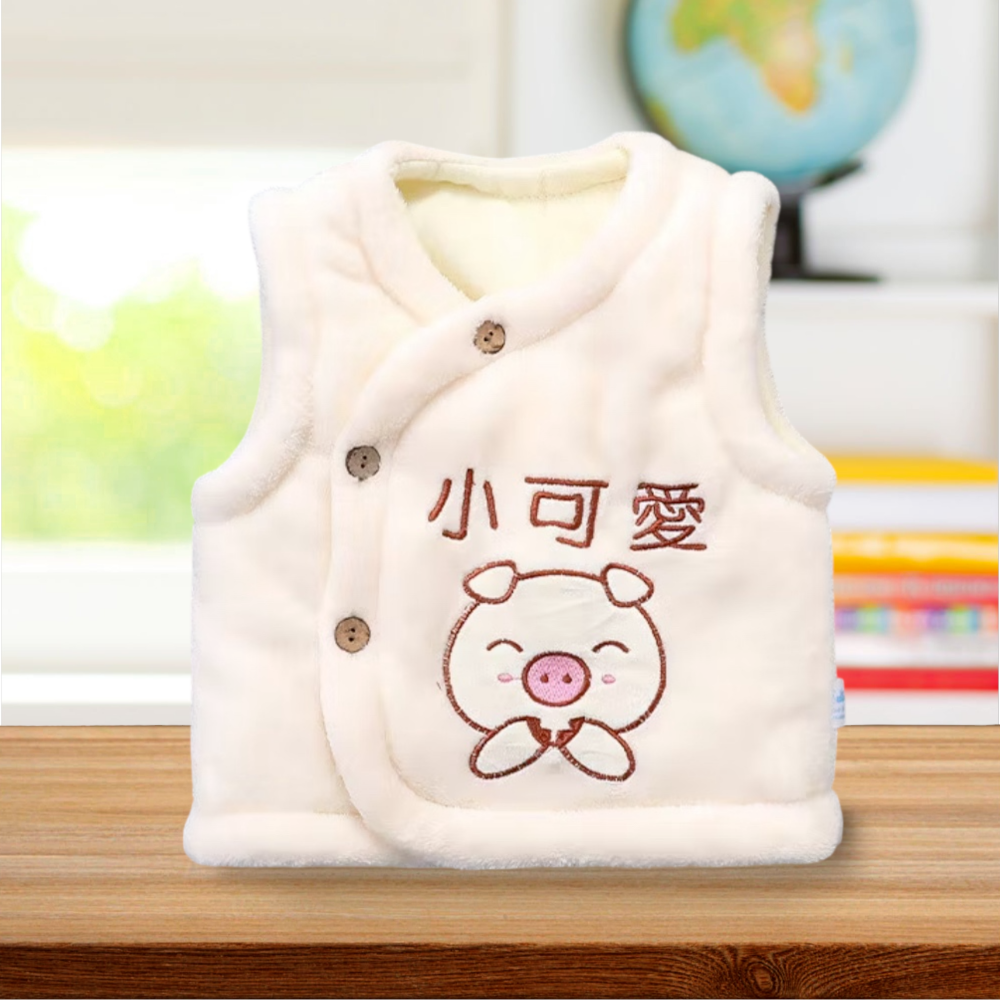 嬰兒珊瑚絨 馬甲新生兒 馬甲寶寶 冬季加棉小背心  〝 尺碼 66 〞〝 尺碼 80 〞-規格圖7