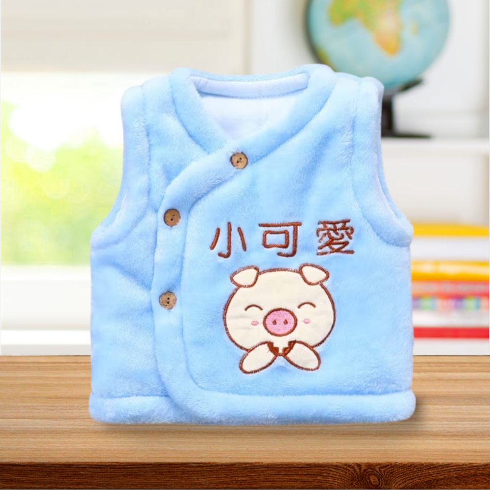 嬰兒珊瑚絨 馬甲新生兒 馬甲寶寶 冬季加棉小背心  〝 尺碼 66 〞〝 尺碼 80 〞-規格圖7