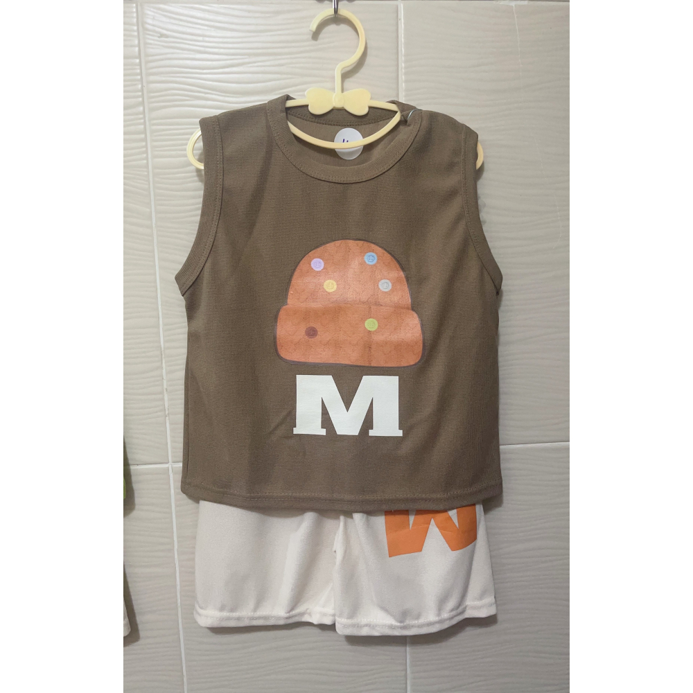 男童 兒童 帽子M 無袖套裝-細節圖2