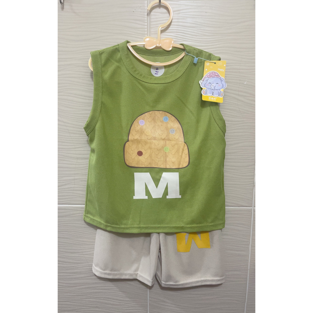 男童 兒童 帽子M 無袖套裝-細節圖3