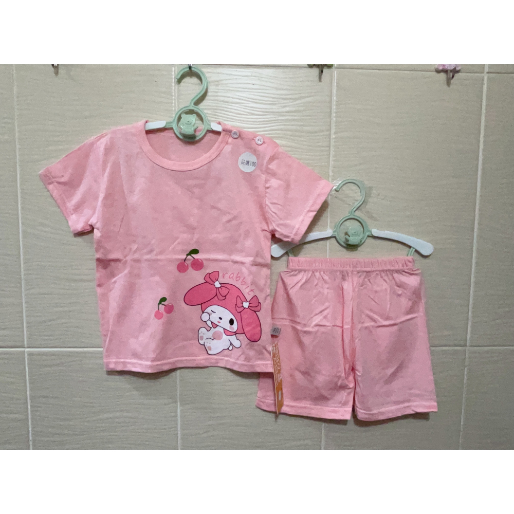 可愛 女童 短袖套裝  ( 上衣+褲子 )-細節圖3