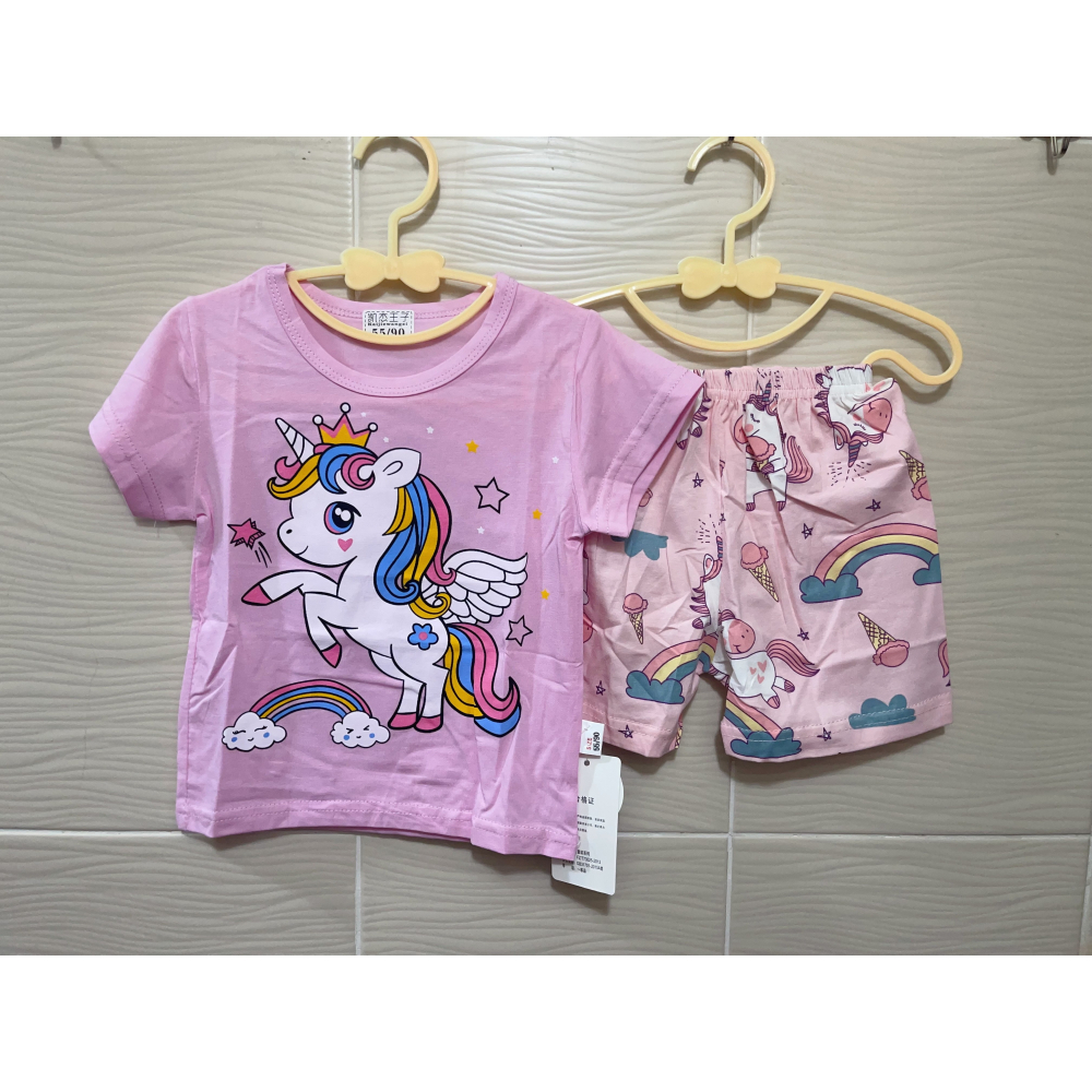 可愛 女童 短袖套裝  ( 上衣+褲子 )-細節圖5