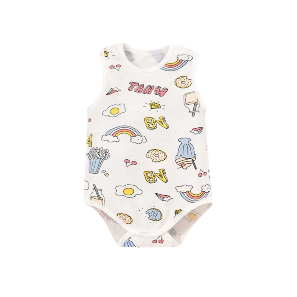 嬰幼兒 👶 男女寶寶網眼無袖包屁衣-細節圖3