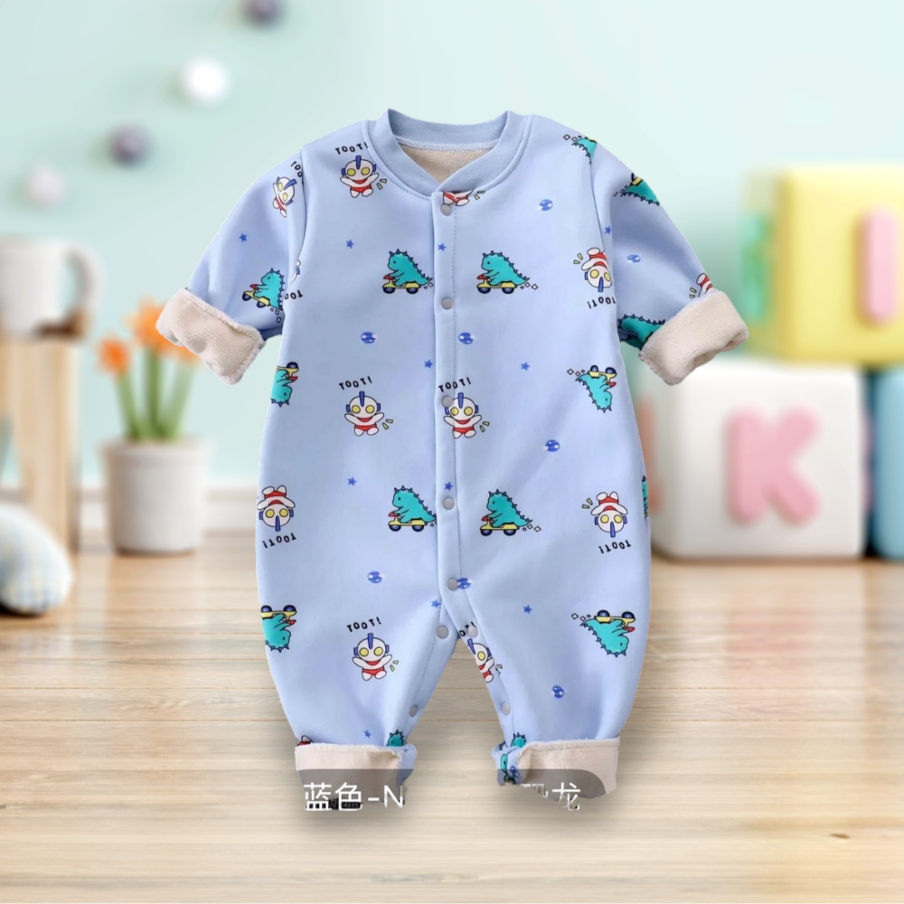 嬰幼兒 👶 男女寶寶 長袖加絨保暖爬服-規格圖6
