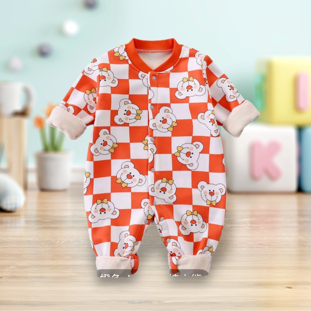 嬰幼兒 👶 男女寶寶 長袖加絨保暖爬服-規格圖6