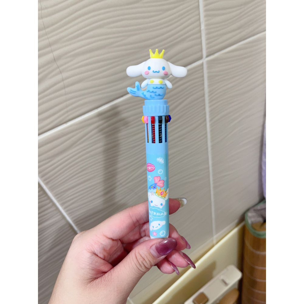 三麗鷗  十色圓珠筆 庫洛米 布丁狗  大耳狗卡通創意 可愛 按動 學生 多色筆 文具-細節圖4